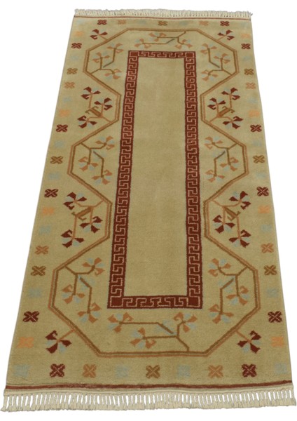 El Dokuma Çiçekli Milas Muğla Yün Halı 0556 - Yeni - Çok Renkli modelleri