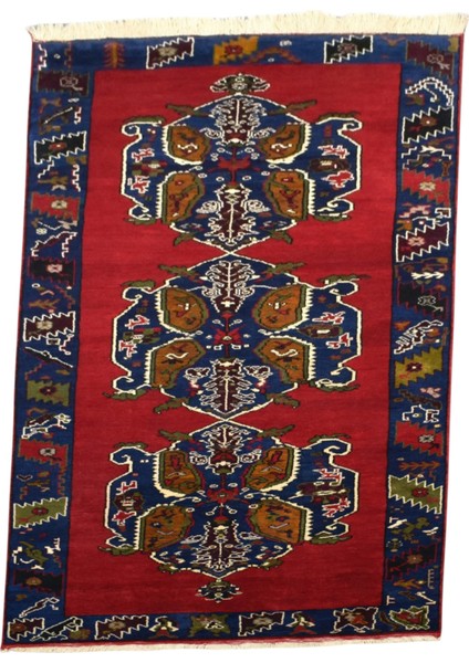 El Dokuma Konya Karapınar Yün Halı 0568 - Yeni - Kırmızı