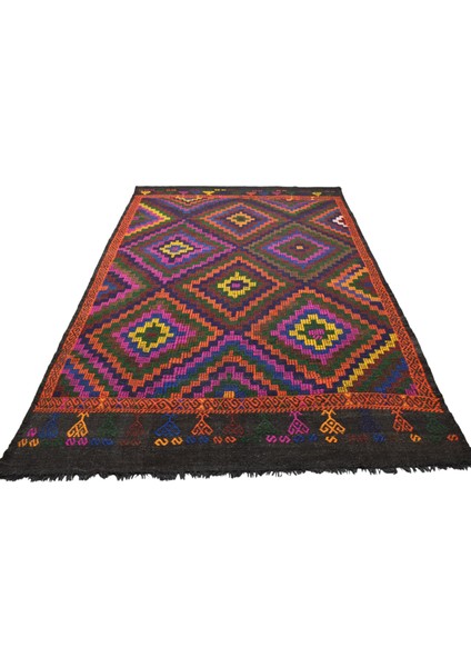 El Dokuması 7.5m2 Yörük Yün Cecim Kilim 0583 - Yeni - Çok Renkli modelleri