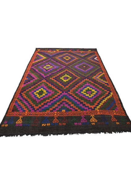 El Dokuması 7.5m2 Yörük Yün Cecim Kilim 0583 - Yeni - Çok Renkli fırsatları