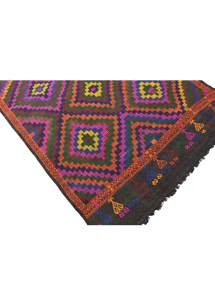 El Dokuması 7.5m2 Yörük Yün Cecim Kilim 0583 - Yeni - Çok Renkli indirimleri