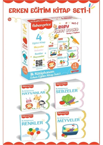2’li Set Flash Cards Bebeğimin Ilk Zeka Kartları ve Ilk Kütüphanem Erken Eğitim Kitap Seti-1 modelleri