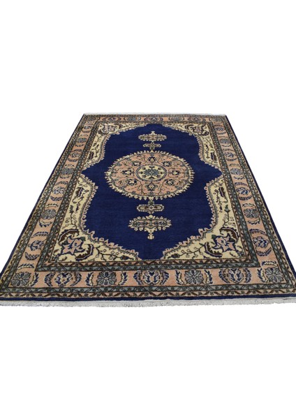 El Dokuma 7m2 Yün Salon Halısı 0534 - Yeni - Lacivert modelleri