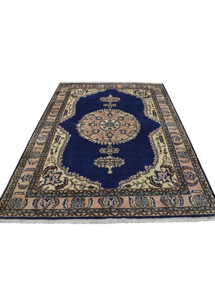 El Dokuma 7m2 Yün Salon Halısı 0534 - Yeni - Lacivert fırsatları