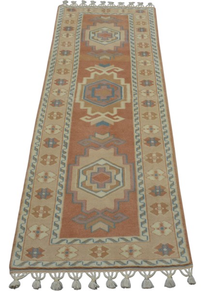 El Dokuma Eskitme Milas Yolluk Yün Halı 0543 - Vintage - Çok Renkli fiyatları