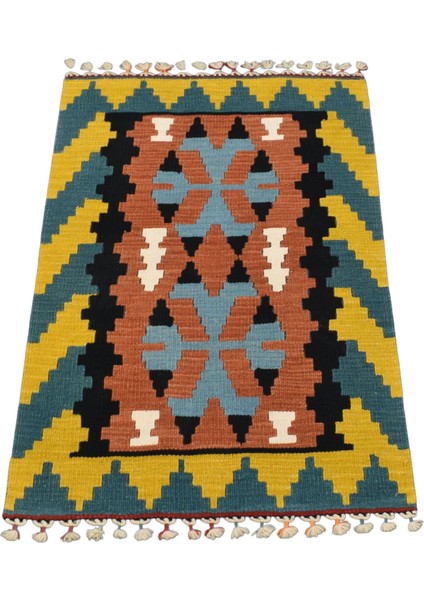 El Dokuma Pınarbaşı Kayseri Yün Kilim 0518 - Yeni - Çok Renkli fırsatları