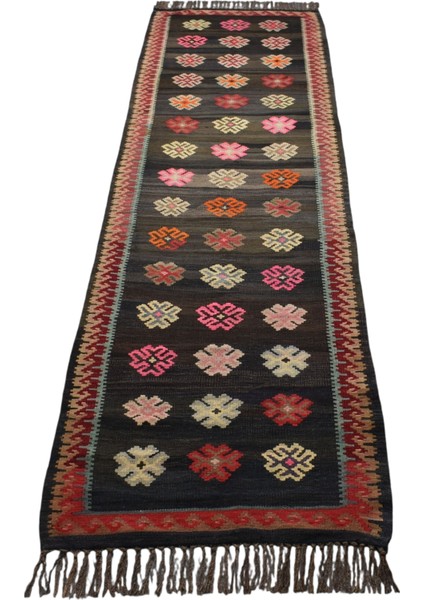El Dokuma Çiçekli Kirman Karabağ Yolluk Yün Kilim 0605 - Yeni - Çok Renkli fiyatları