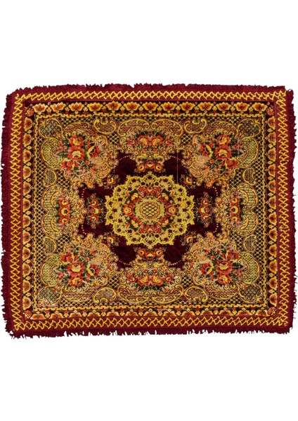 Oygulu Masa Yatak Örtüsü Kare Duvar Halısı 0673 - Yeni - Çok Renkli