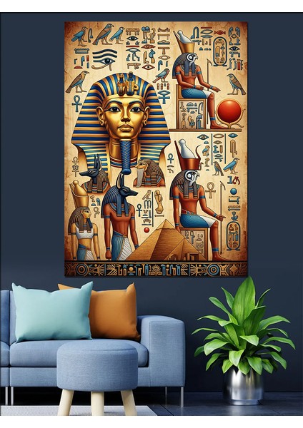 Antik Mısır Tanrıçası Portresi Dekoratif Kanvas - Mdf Ahşap Tablo