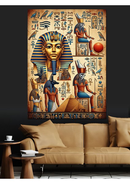 Antik Mısır Tanrıçası Portresi Dekoratif Kanvas - Mdf Ahşap Tablo fiyatları