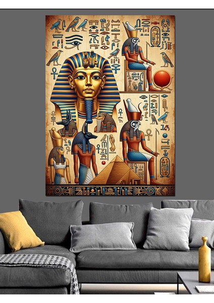 Antik Mısır Tanrıçası Portresi Dekoratif Kanvas - Mdf Ahşap Tablo fırsatları