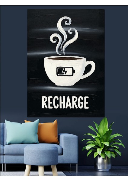 Kahve Molası Enerji Depola Dekoratif Kanvas - Mdf Ahşap Tablo fiyatları