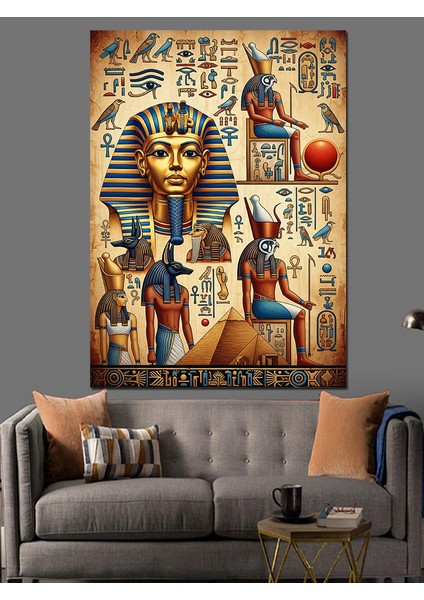 Antik Mısır Tanrıçası Portresi Dekoratif Kanvas - Mdf Ahşap Tablo indirimleri