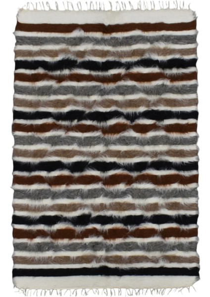 El Dokuma Tiftik Yün Siirt Battaniyesi Kilim 0526 - Yeni - Çok Renkli