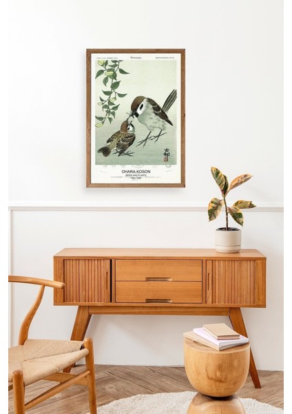 Kuşlar Ahşap Çerçeveli Tablo modelleri