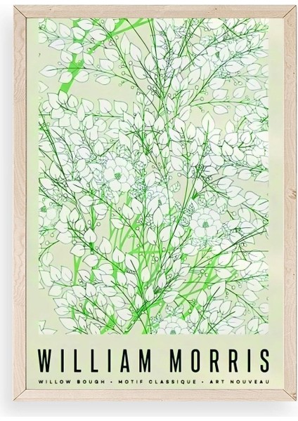 Çiçekler Ahşap Çerçeveli Tablo