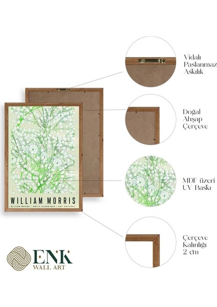 Çiçekler Ahşap Çerçeveli Tablo fırsatları