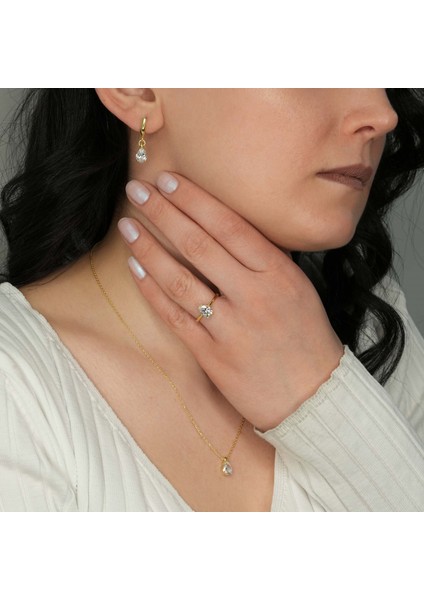 Kuvars Damla Taşlı Gümüş Takım TKM07 fiyatları