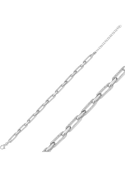 Zincir Gümüş Bileklik BLK32