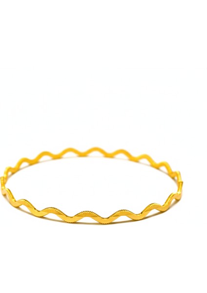 Ajda 925 Ayar Gümüş Bilezik 22 Ayar Altın Kaplama Zigzag fiyatları