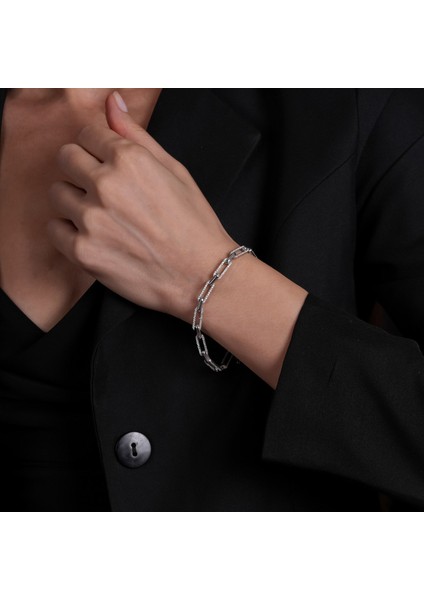 Zincir Gümüş Bileklik BLK32 indirimleri