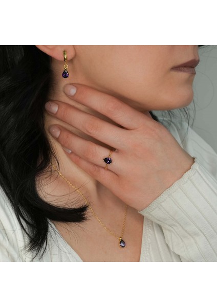 Ametist Taşlı Gümüş Takım TKM05 fiyatları