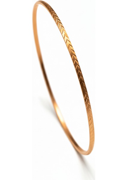 Ajda 925 Ayar Gümüş Bilezik Rose Kaplama