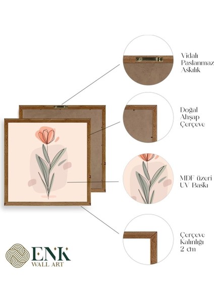 Çiçek Ahşap Çerçeveli Tablo indirimleri
