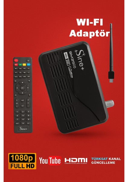 Hd Uydu Mini Çanaklı Wi-Fi Adaptör, Otomatik Güncelleme, Sınırsız Tv