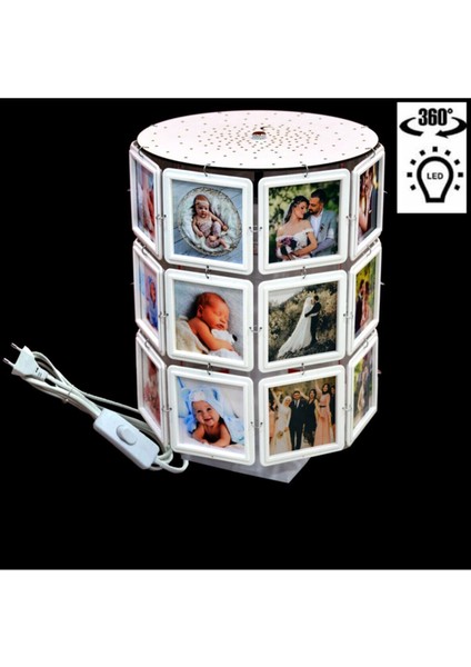 Dönen Işık ve Yıldız Desenli Gece Lambası, Dekoratif Abajur fiyatları