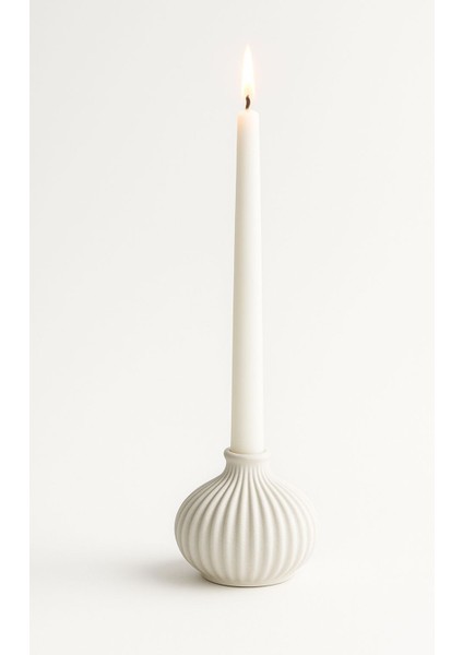 El Yapımı Taş Tasarımlı Modern Şamdan, Şık ve Zarif Mumluk