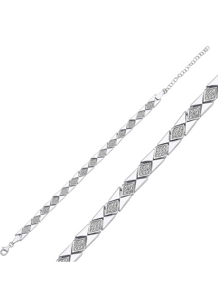 Zincir Gümüş Bileklik BLK31