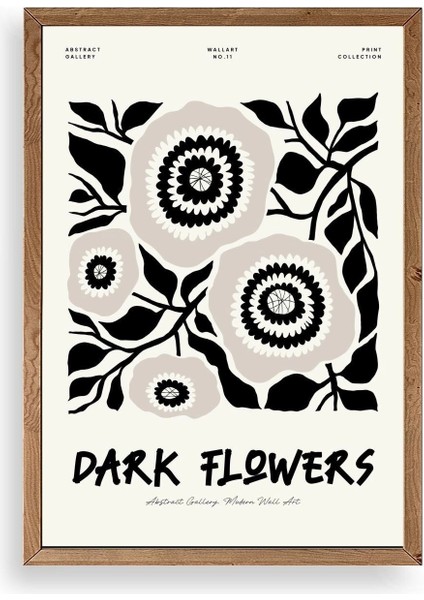 Çiçek Ahşap Çerçeveli Tablo