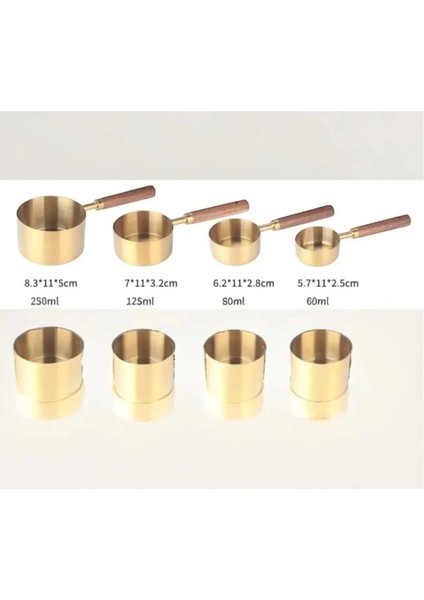 4'lü Ahşap Saplı Ölçü Kaşığı fiyatları