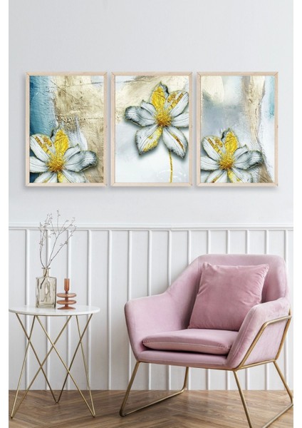 Çiçekler Ahşap Çerçeveli Tablo fiyatları