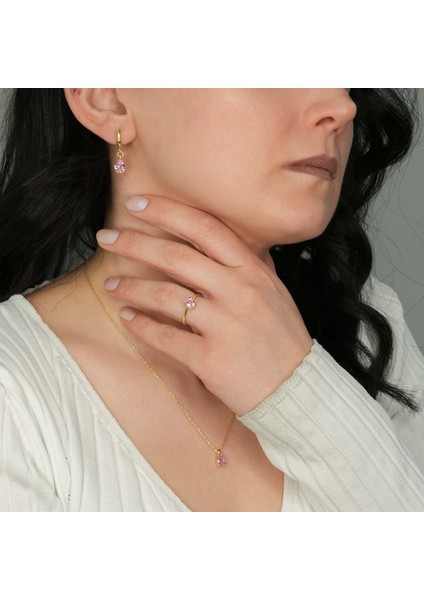 Kunzit Taşlı Gümüş Takım TKM06 fiyatları