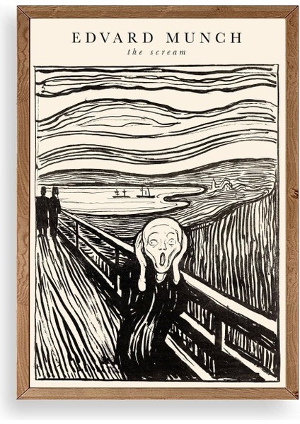 Çığlık Ahşap Çerçeveli Tablo