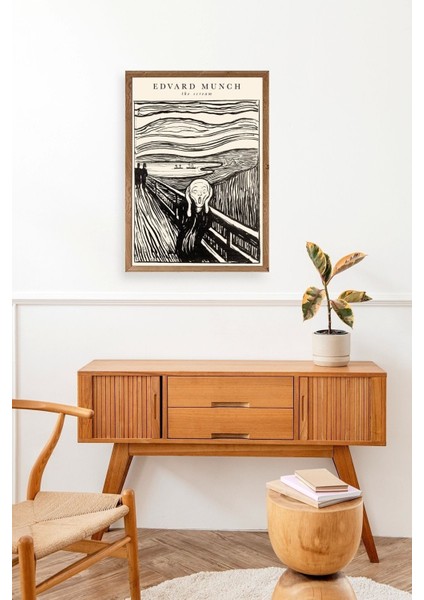 Çığlık Ahşap Çerçeveli Tablo modelleri