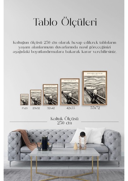 Çığlık Ahşap Çerçeveli Tablo indirimleri