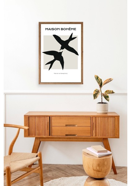 Kuşlar Ahşap Çerçeveli Tablo modelleri