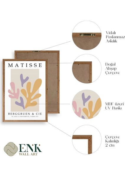 Soyut Ahşap Çerçeveli Tablo fırsatları