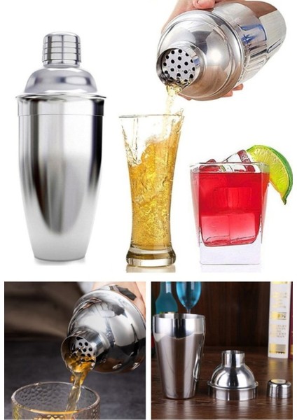 500 ml Kapasiteli Paslanmaz Çelik Shake ve Kokteyl Karıştırıcı