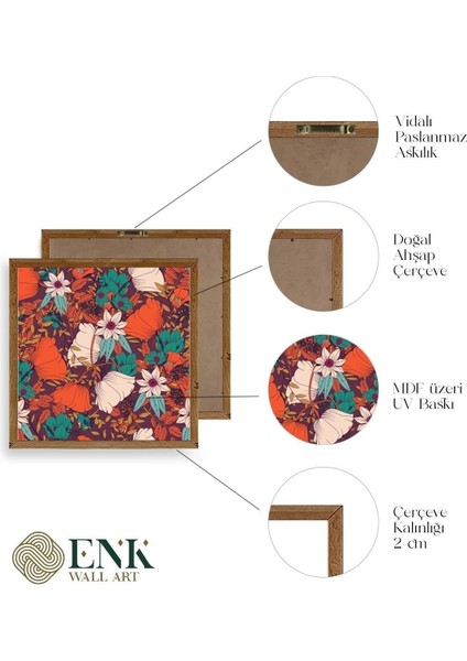 Çiçek Ahşap Çerçeveli Tablo fırsatları
