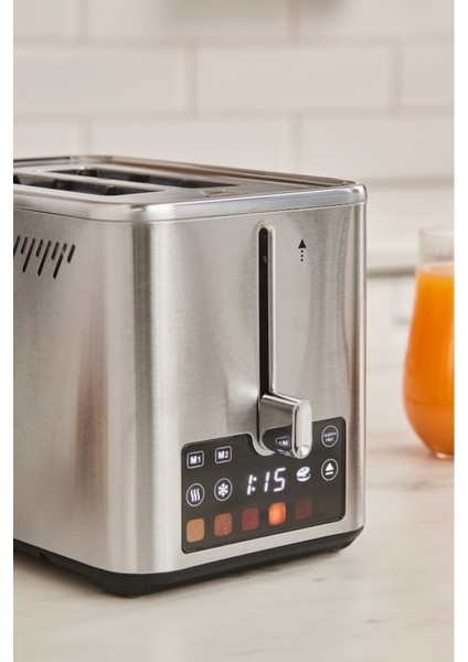Renkli Dijital Ekranlı Inox Ekmek Kızartma Makinesi 2 Dilim Kapasiteli fiyatları