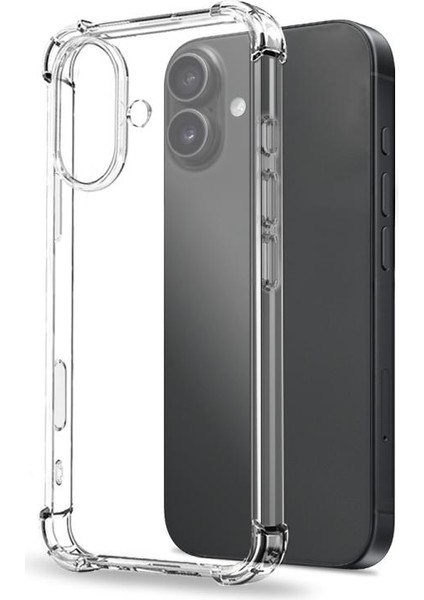 iPhone 16 Kılıf Airbag Corners Darbe Korumalı Shockproof Tpu Kapak