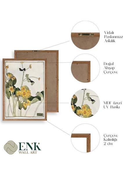 Marsh Marigold Ahşap Çerçeveli Tablo fırsatları