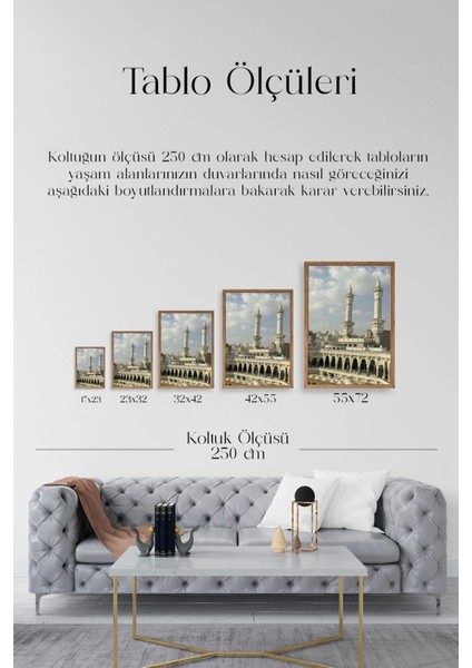 Kabe Camii Ahşap Çerçeveli Tablo indirimleri