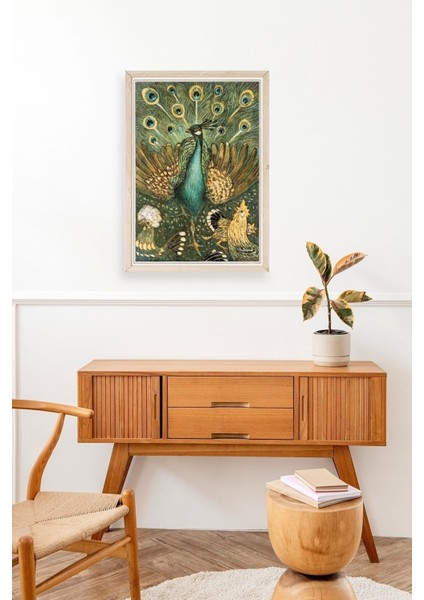 Nouveau Vintage Peacock Ahşap Çerçeveli Tablo modelleri