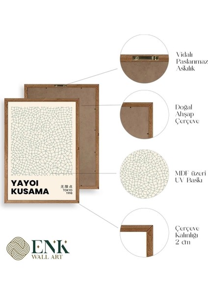 Yayoi Kusama Ahşap Çerçeveli Tablo fırsatları
