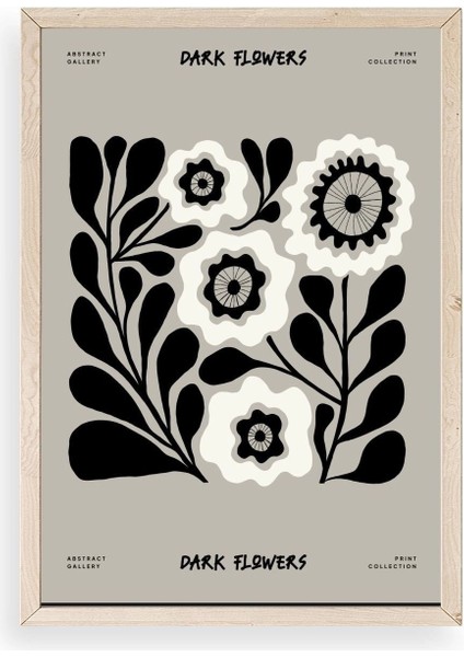 Çiçek Ahşap Çerçeveli Tablo